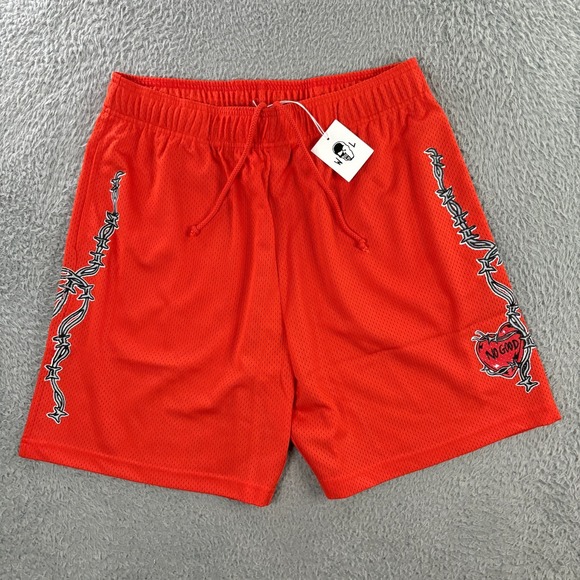Warren Lotas‎ No Good Mesh Shorts size XL Basketball Drawstring Heart Barbwire - Picture 1 of 16